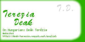 terezia deak business card